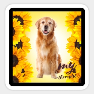 Golden retriever dog - You are my sunshine Sticker